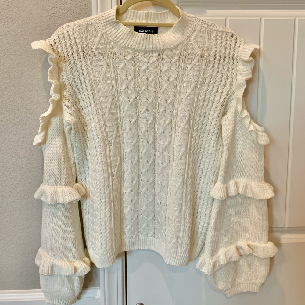 Express White Sweater for Women  - Size XS